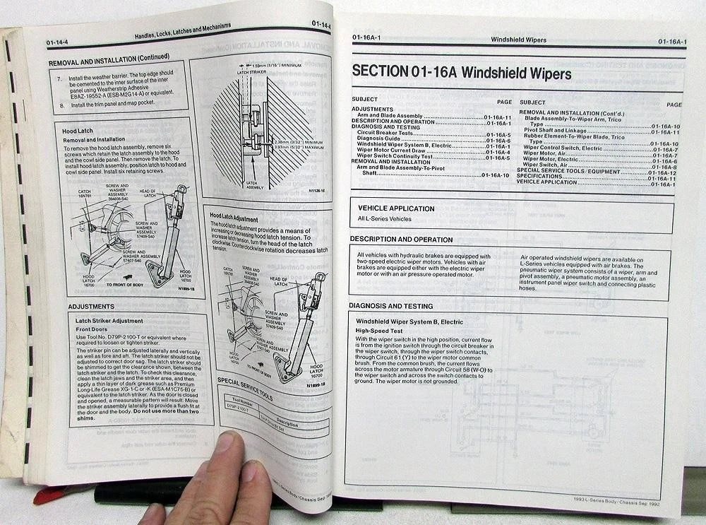 Service Manual for Ford L-Series Truck (1993)
