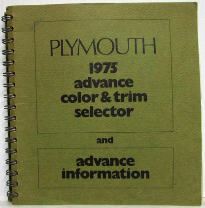 Advance Color and Trim Selector for Plymouth (1975)