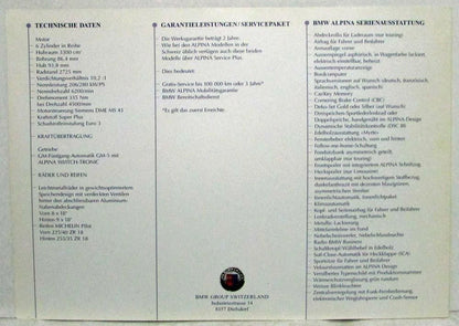 Meisterwerke Sales Folder for BMW (2001–2006)