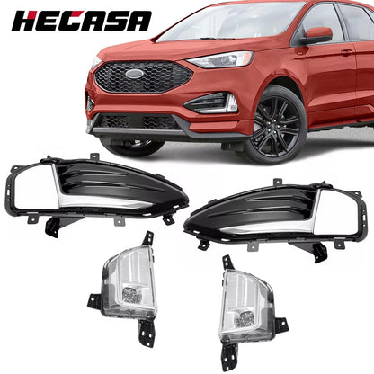 Fog Light Bezel Covers LED for Ford Edge 2019-2024