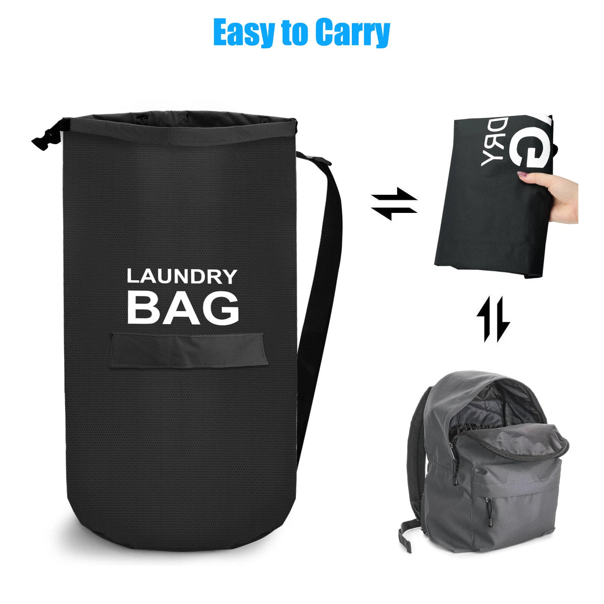 Heavy Duty Laundry Bag 70L for Luggage Storage with Shoulder Strap