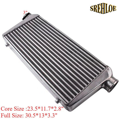 Universal Aluminum FMIC Turbo Front Mount Intercooler 30.5x13x3.3"