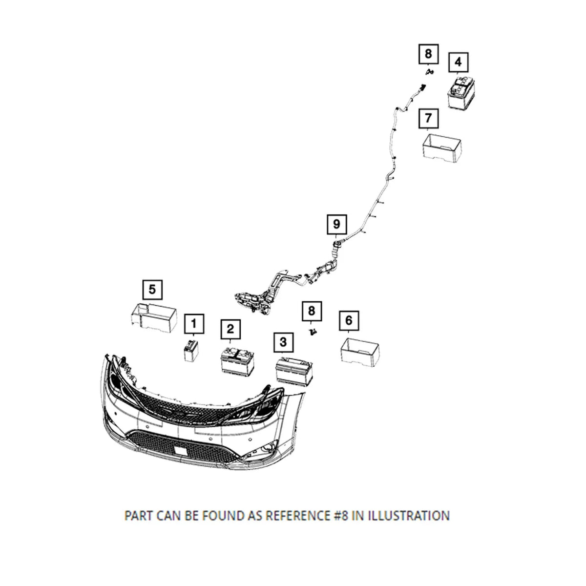 Genuine OEM Negative Battery Sensor Cable Terminal End for Chrysler Dodge