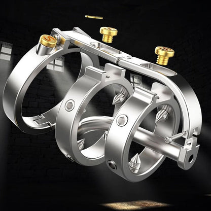 Metal Chastity Lock Cage Tube Stimulator for Male
