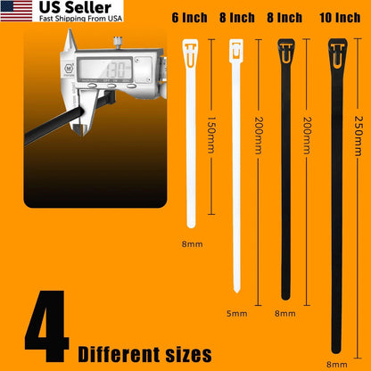 Reusable Zip Ties for Electrical Cable Management (No Specific Part Numbers)