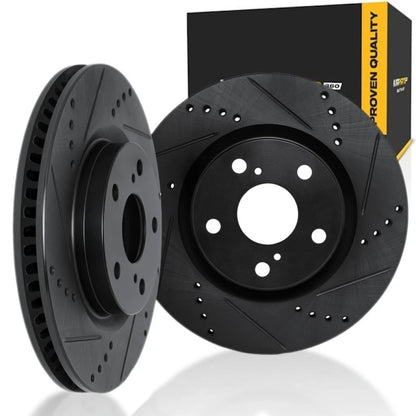 Rotor Set for Chevy Camaro (2021–2024) ALX-PAU-DF-8002-46011-CLA2, Drilled & Slotted