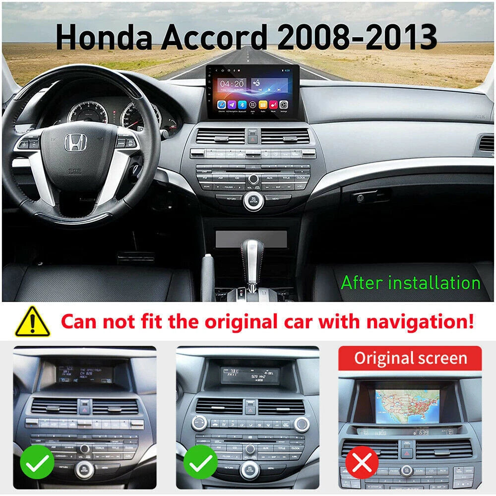 2+32G Android 11 Car Stereo for Honda Accord (2008–2013) CarPlay GPS WiFi