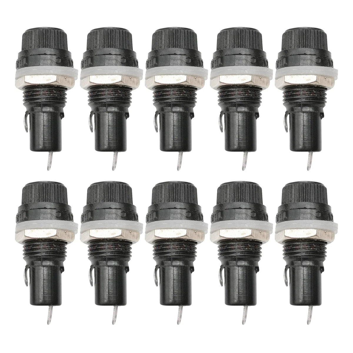 10-Pack Glass Fuse Holders for Motorcycle