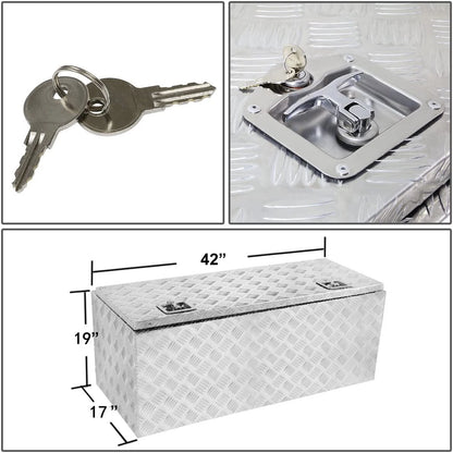 42''x17''x19'' Aluminum Pickup Truck Trunk Storage Box