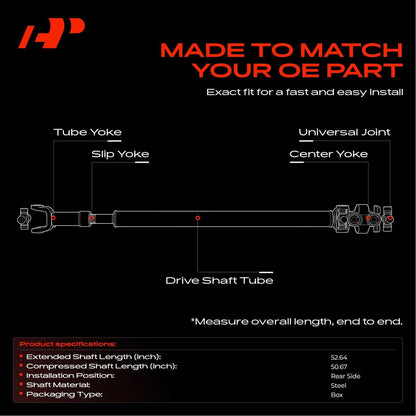 Rear Driveshaft Assembly for Ford Mustang (2005–2010) 8R3Z4602B