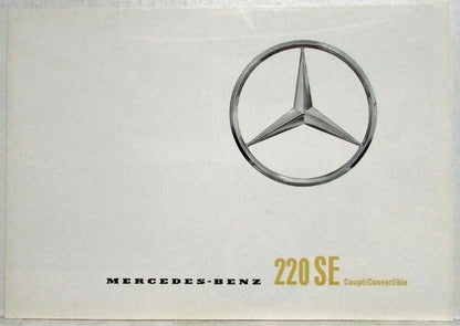 Sales Folder for Mercedes-Benz 220SE Coupe/Convertible (1962)