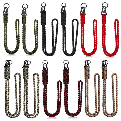 2Pcs Paracord Lanyard Whistles Strap for Keychain