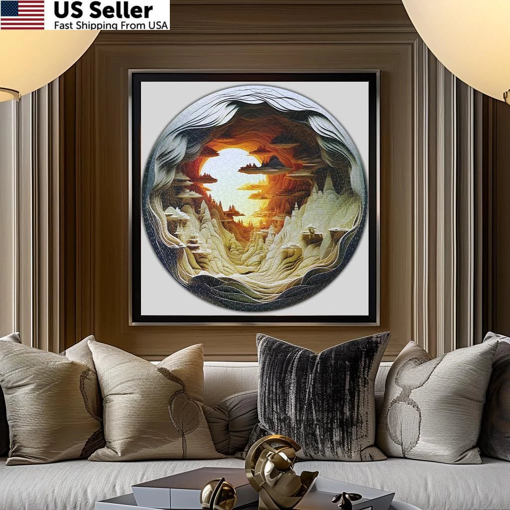 3D Visual Dawn Puzzle for Adults (26.6 x 13.3 inches)