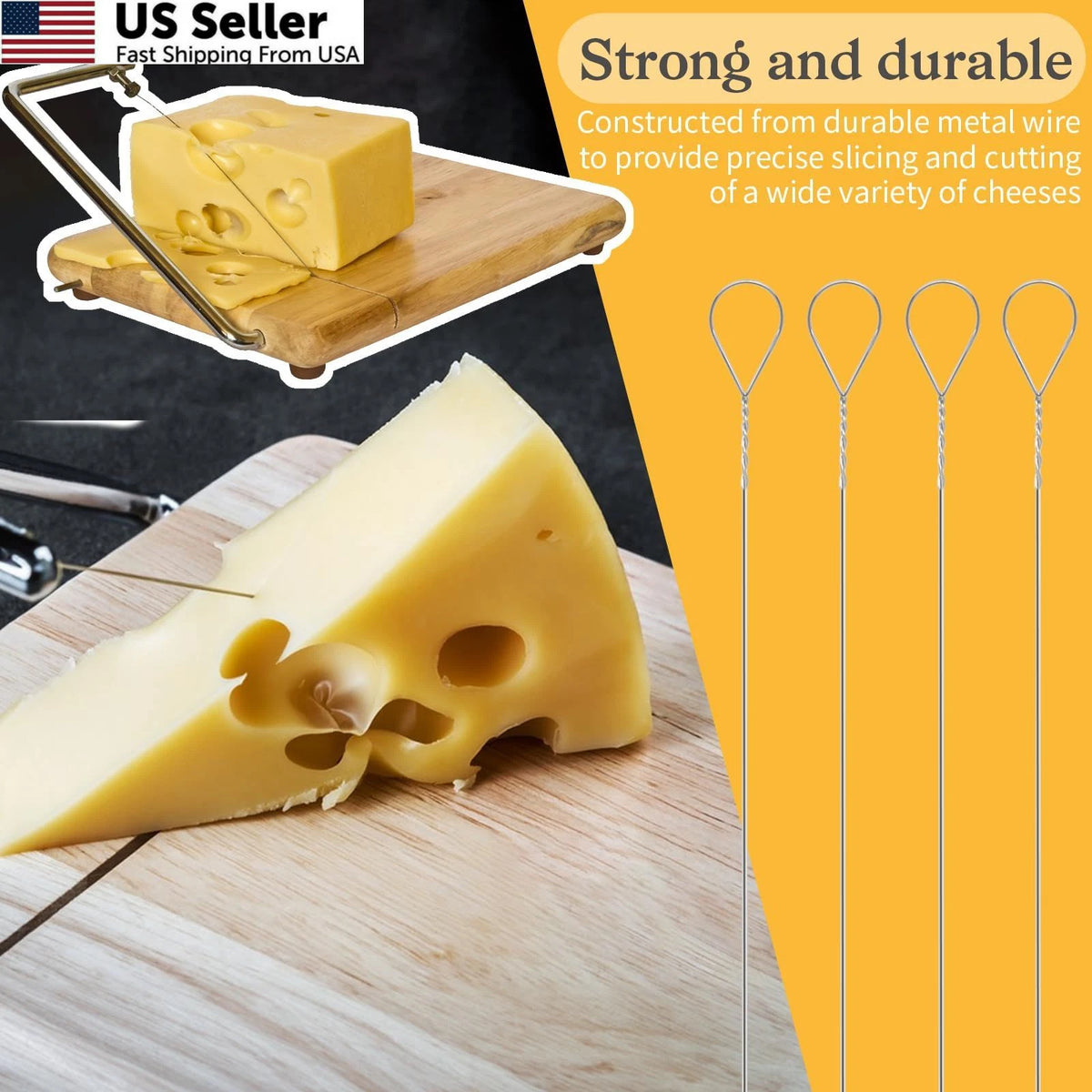 10X 5.7 Inch Cheese Slicer Wire for Mozeat