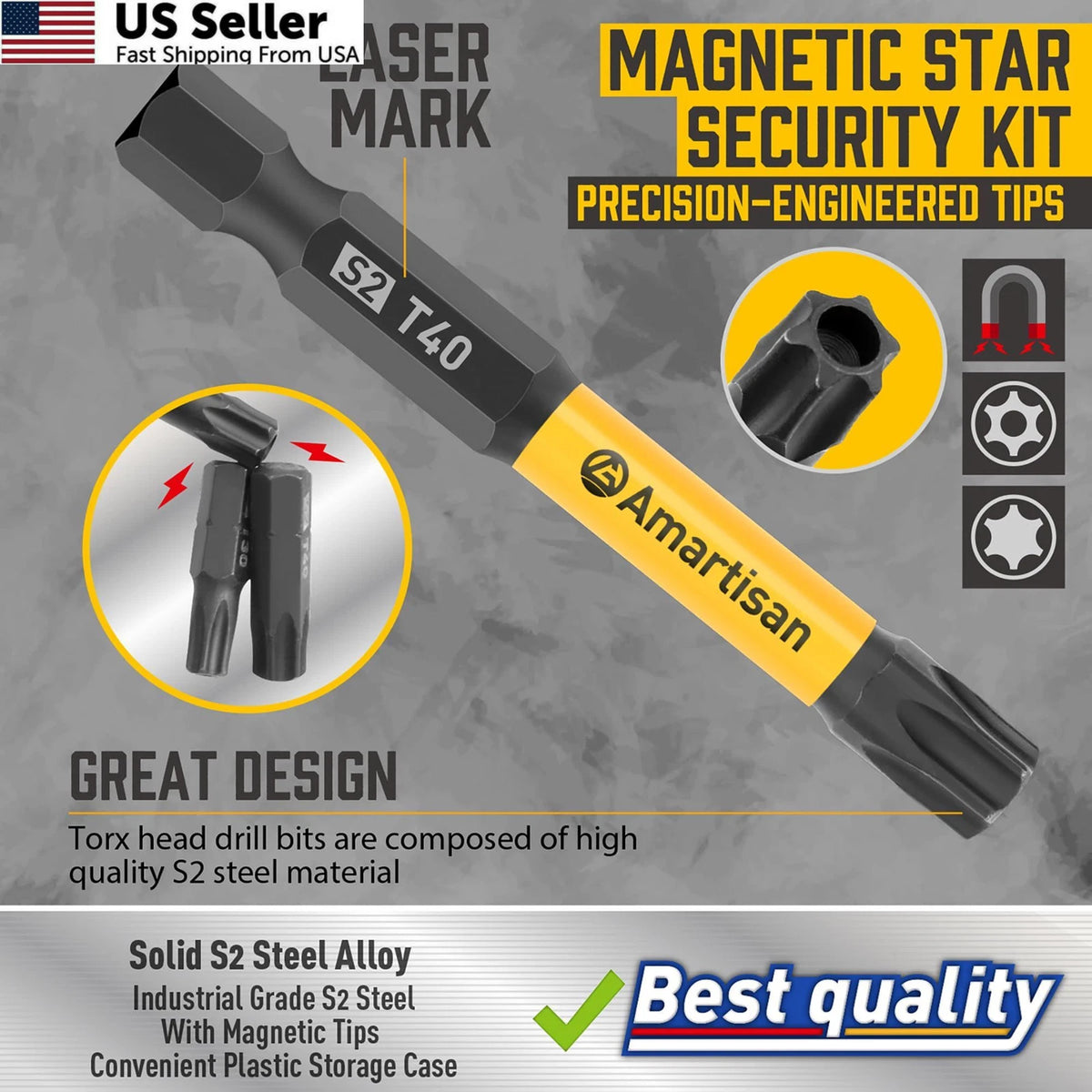 24-Piece Torx Bit Set for Automotive Use