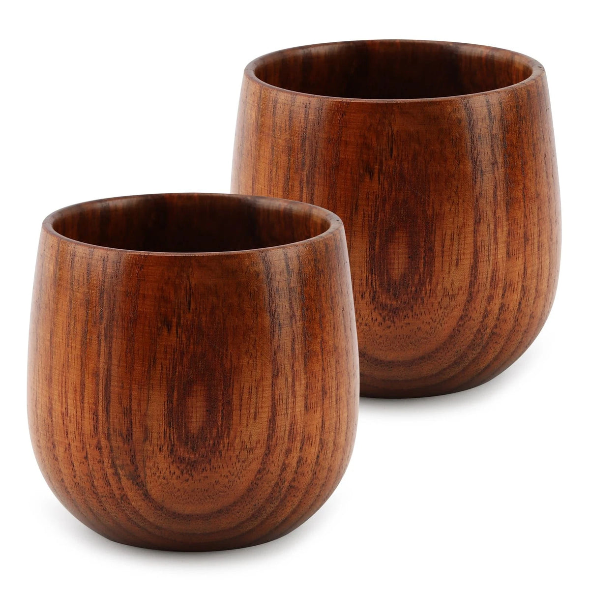 2X Charred Wooden Bourbon Drinking Glass for Whiskey Tumbler (Small)