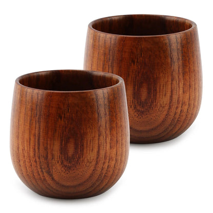 2X Charred Wooden Bourbon Drinking Glass for Whiskey Tumbler (Small)