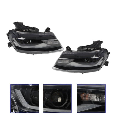 Projector Halogen Headlights w/LED DRL Switchback for 2016-2018 Chevy Camaro
