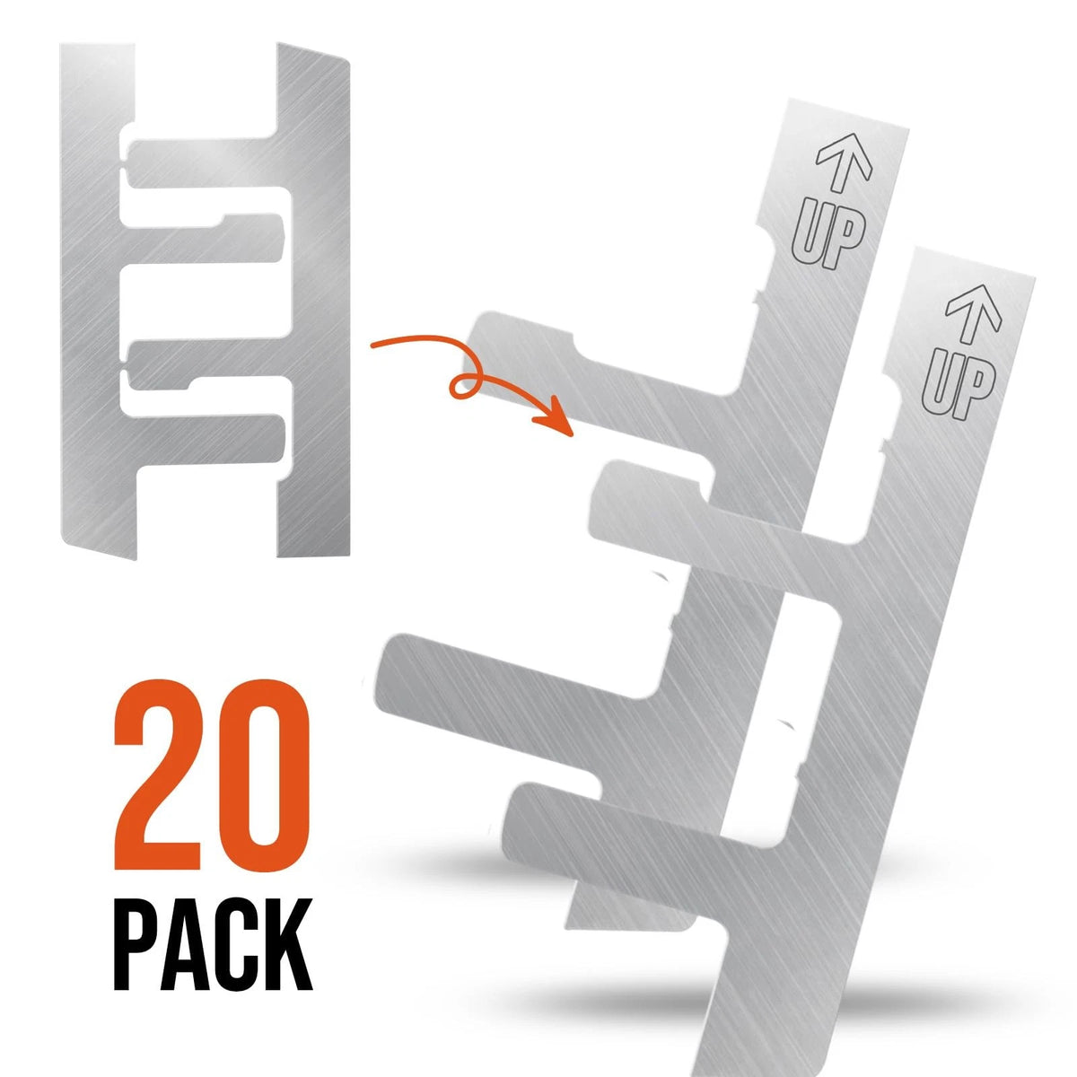 20 Pack Electrical F Clips Mounting Straps for Universal Use