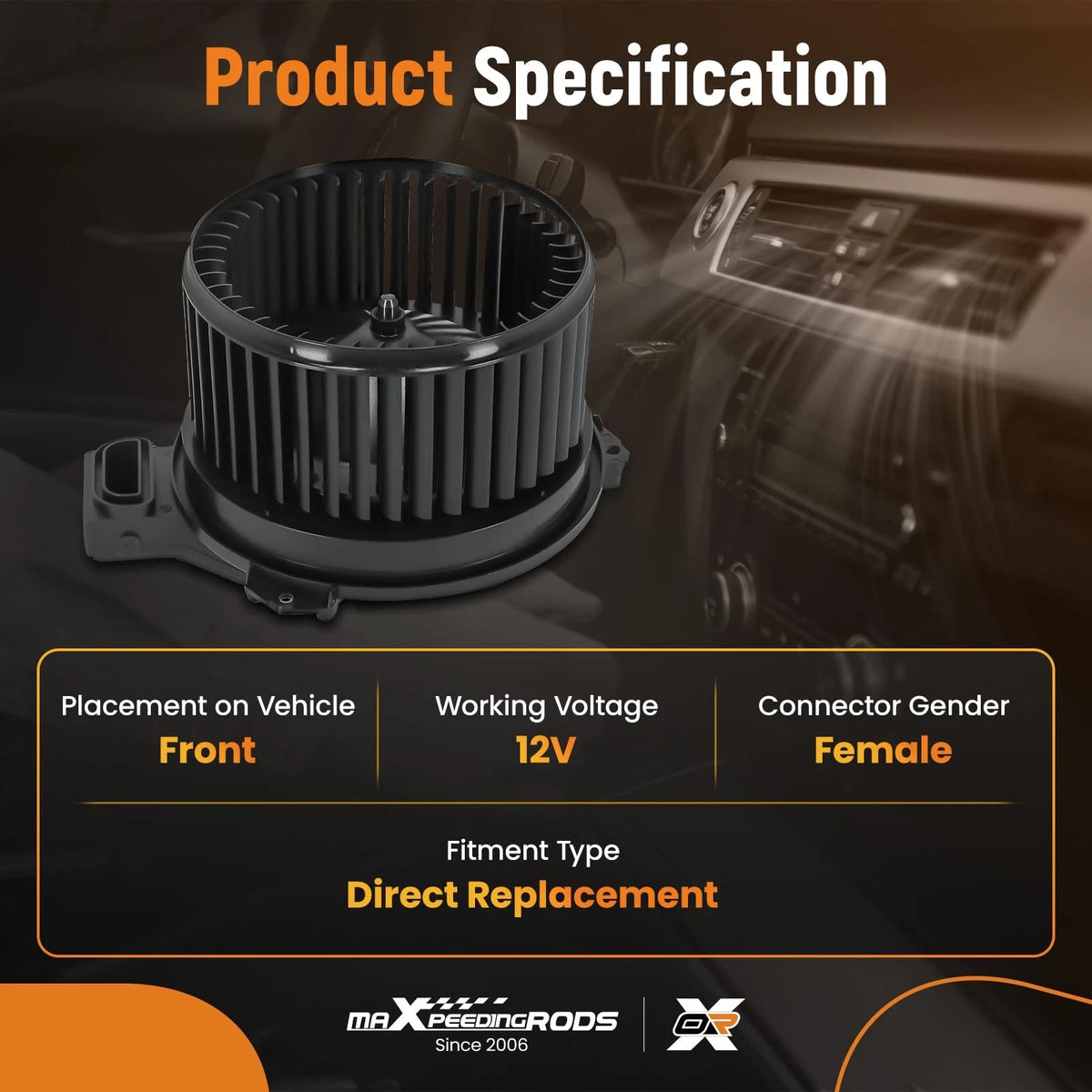 HVAC Heater Blower Motor Assembly for Subaru Forester (2019–2023)