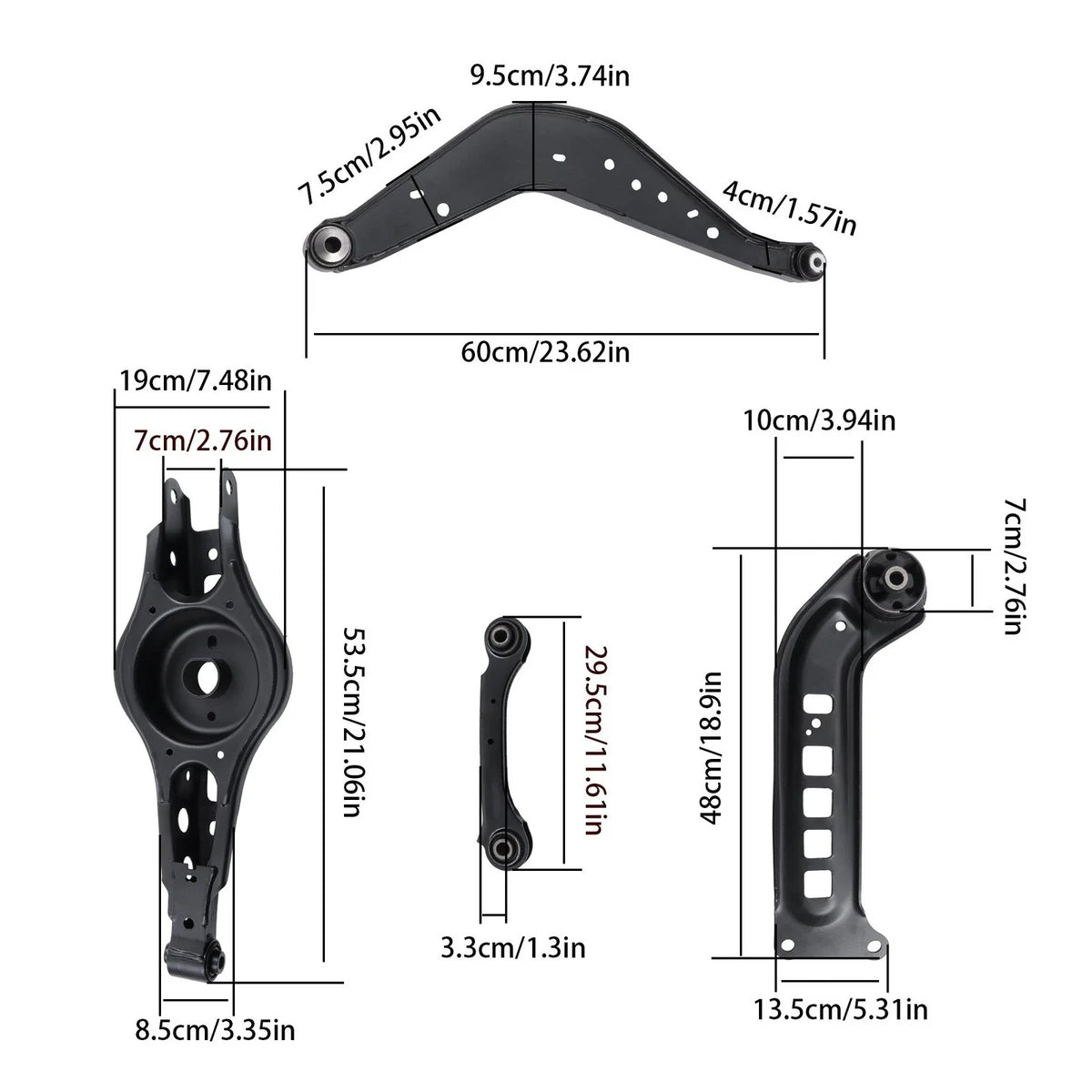 8Pc Control Arms with Bushings for Chevrolet Malibu (2016–2023)