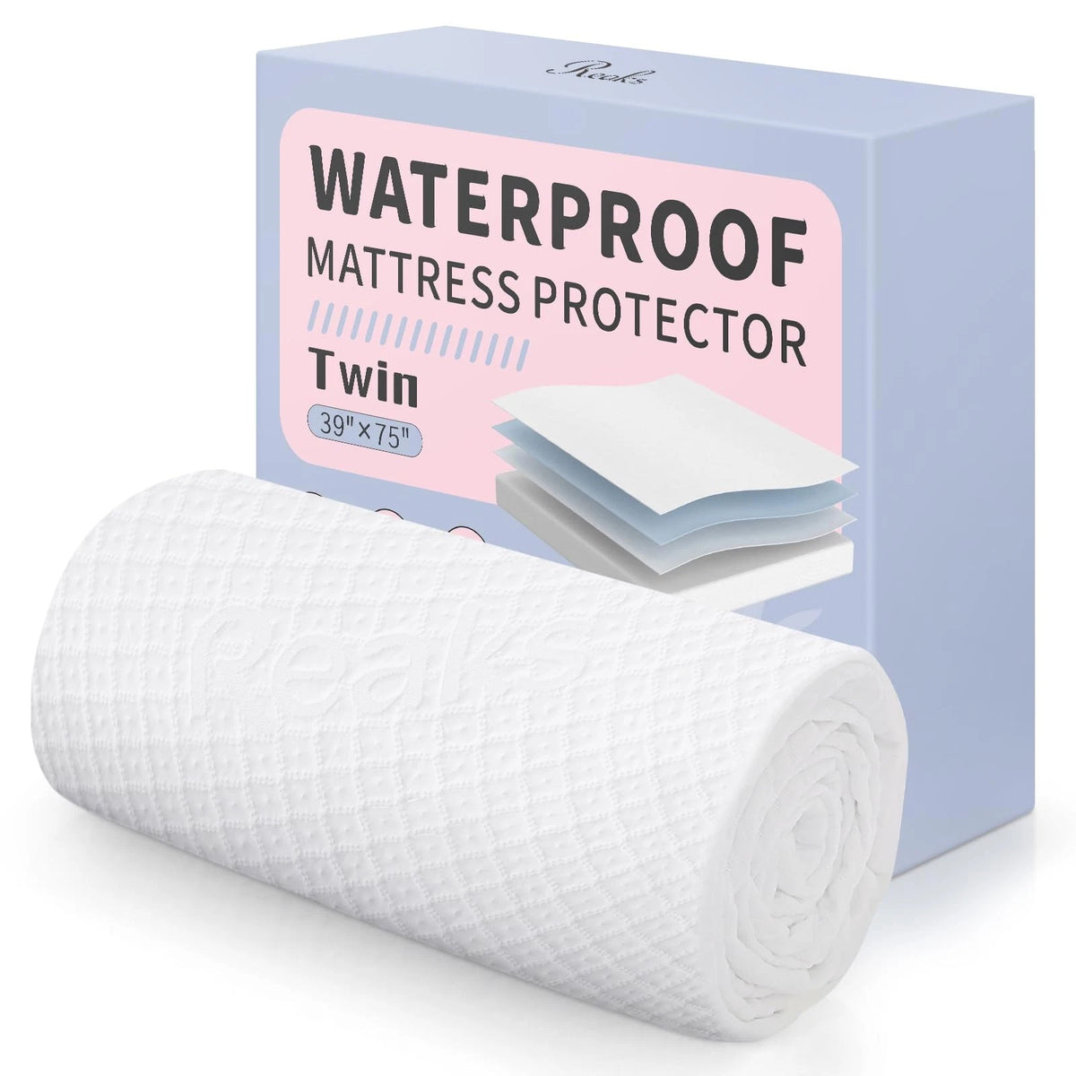 Twin Size Waterproof Mattress Protector for Bed (Fitted, Deep)