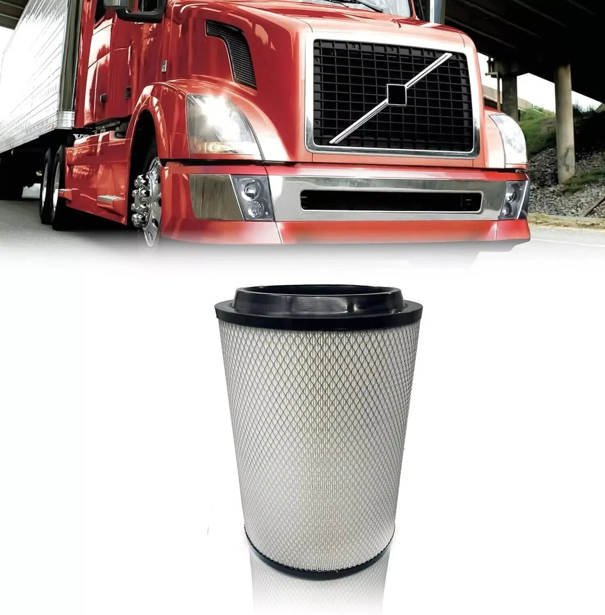 Engine Air Filter for Volvo VNL (2004–2024) Replaces: AF26163M, 996472, 20411815