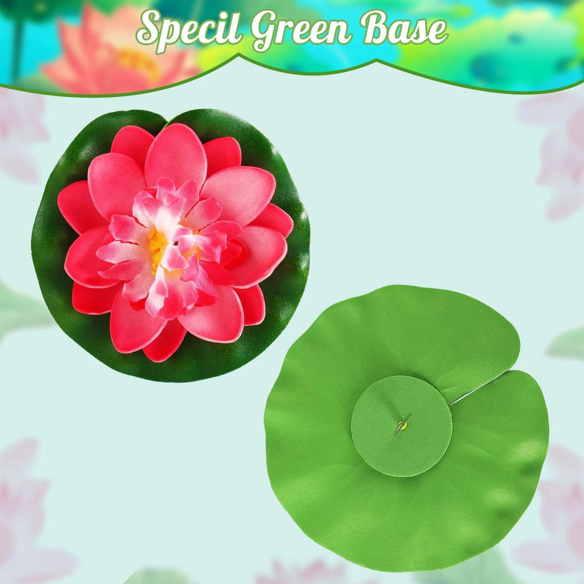 10 Pcs Artificial Lotus Flowers for Pond Pool
