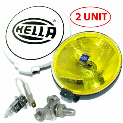 Pair Hella Comet 500 Driving Lamps for Universal Fit (Yellow Spot Light)