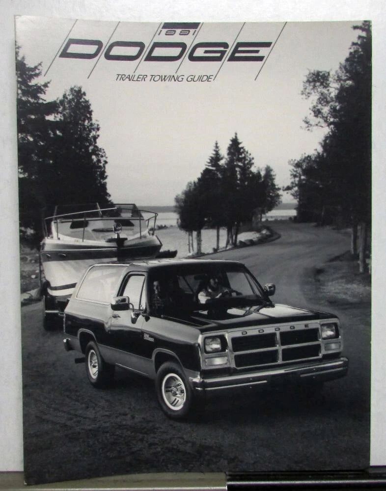 Trailer Towing Guide for Dodge Ram 50 Pickup Dakota Caravan Dynasty (1991)