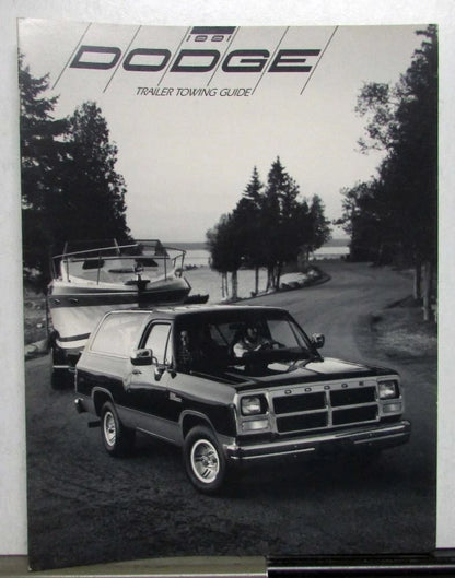 Trailer Towing Guide for Dodge Ram 50 Pickup Dakota Caravan Dynasty (1991)