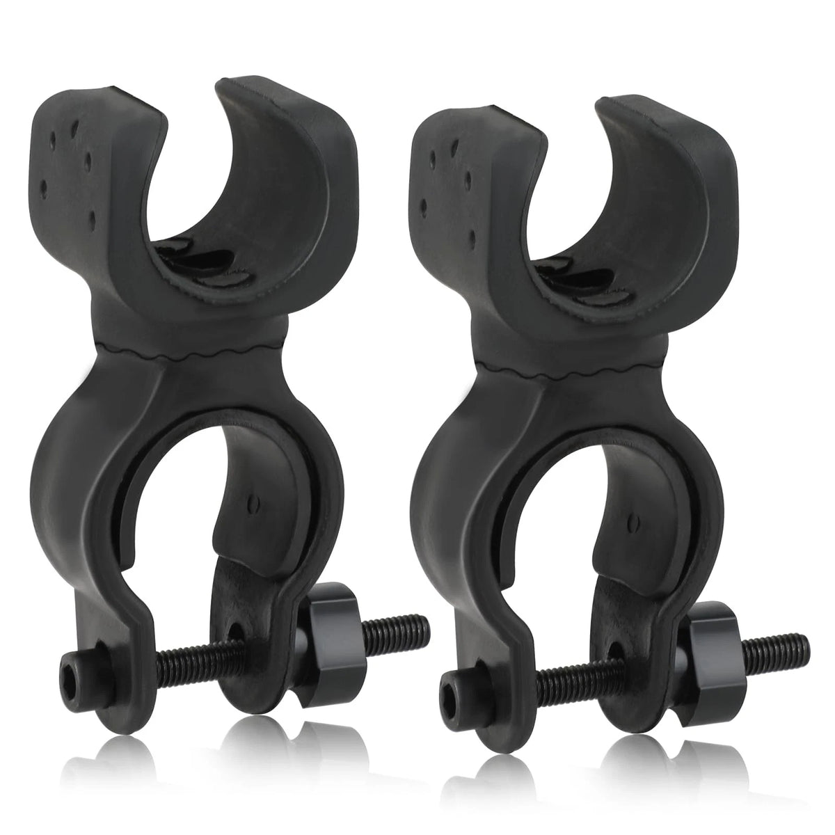 2X Cane Holder for Walker, Universal Rollator, Black