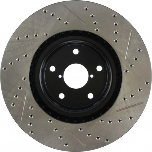 StopTech Slotted and Drilled Brake Rotor Front for Subaru Impreza WRX (2005–2014) TLX-sto127.47022R-CL360A70