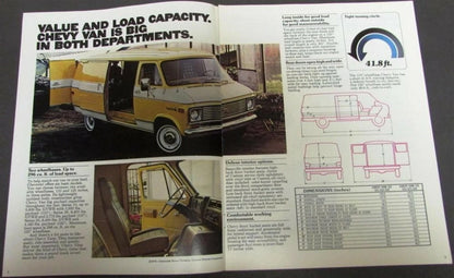 1977 Chevy Vans Truck Dealer Sales Brochure Original
