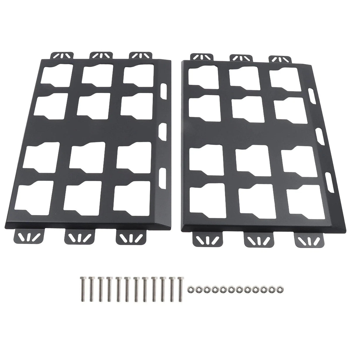 Set of 2 All-Steel 100lbs Black Toolbox Fixed Racks