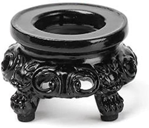 Black Wooden Display Stand for Crystal Sphere Quartz Ball Holder