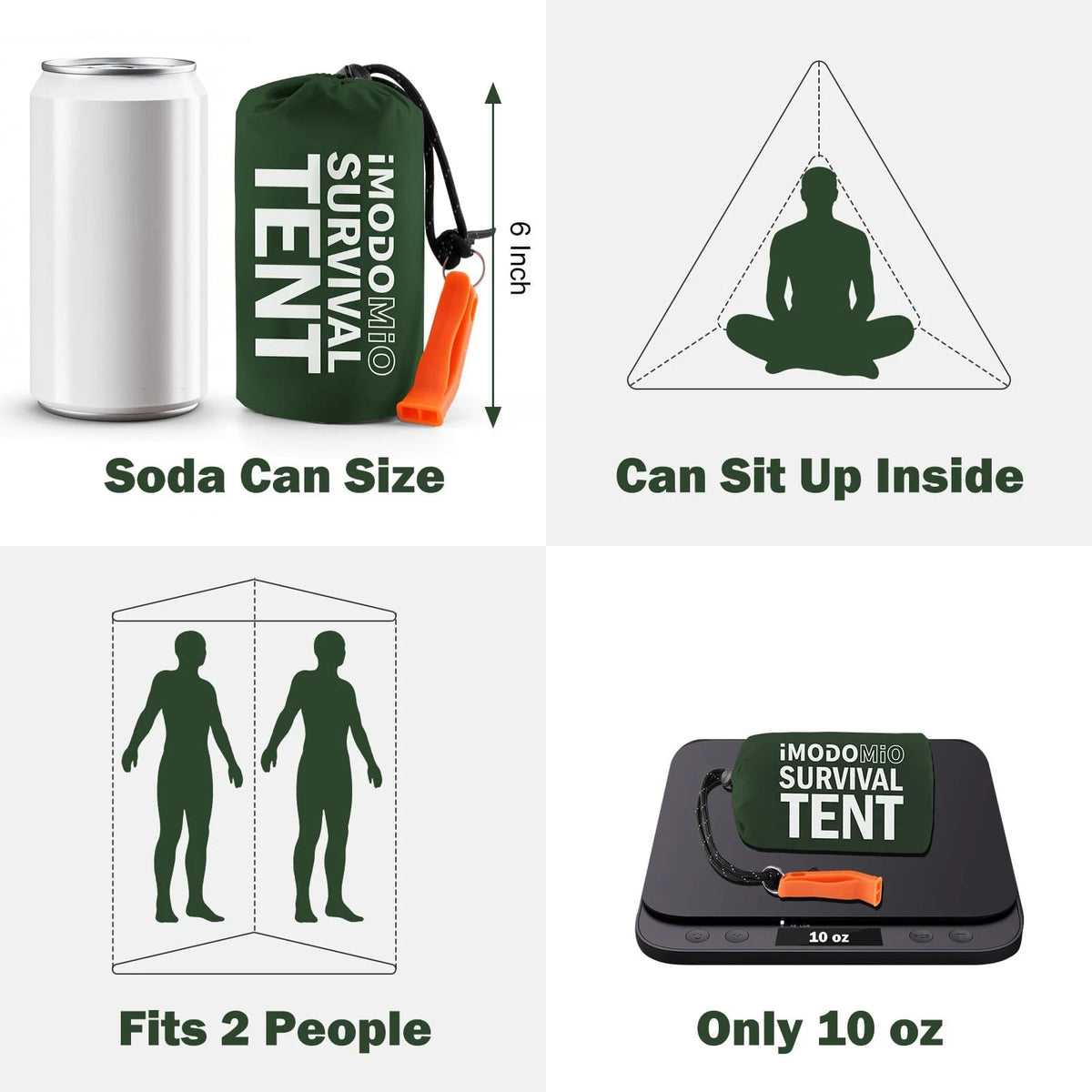 2X Emergency Survival Tent for 2 Person (Space Blanket)