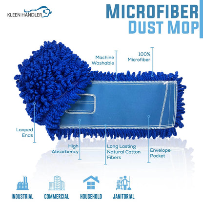 24 Inch Microfiber Dust Mop for Commercial Use (Washable)