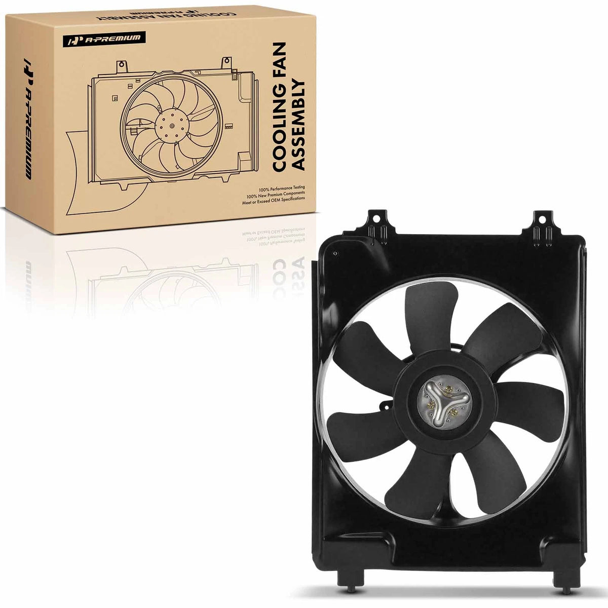 Cooling Fan Assembly w/ Shroud for Honda Civic (2006–2011) HO3120104, 38611RNAA01, 38615RNAA01, 38616RNAA01