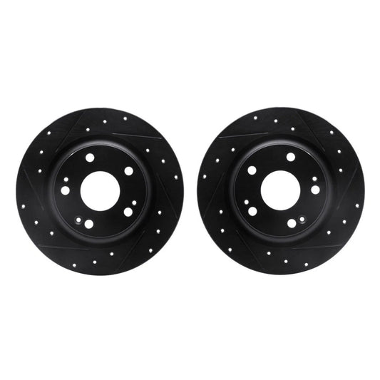 Rotor Set for Honda Civic (2017–2020) | Drilled and Slotted | ALX-PAU-DF-8002-59059-CLA1