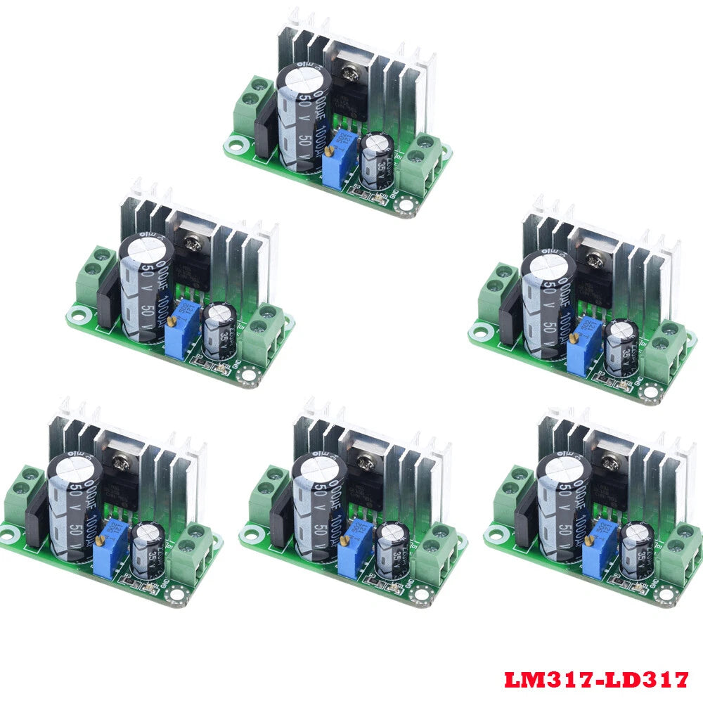 6X LM317 DC-DC Adjustable Linear Regulator Step Down Converter Module