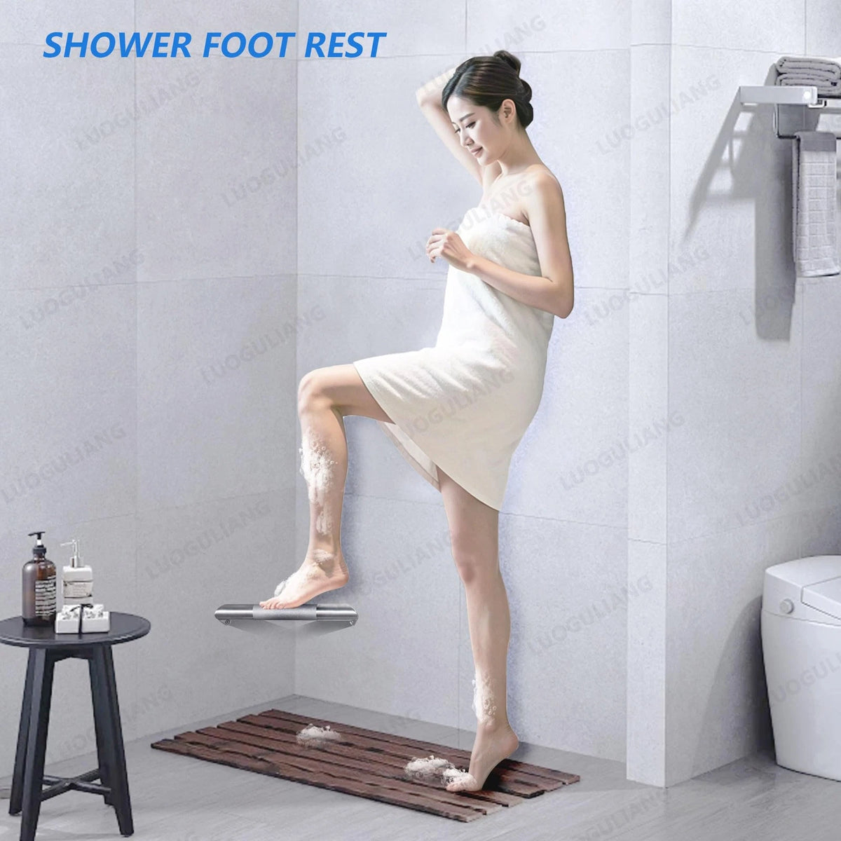 Shower Foot Rest for Shaving Legs, Wall Mounted