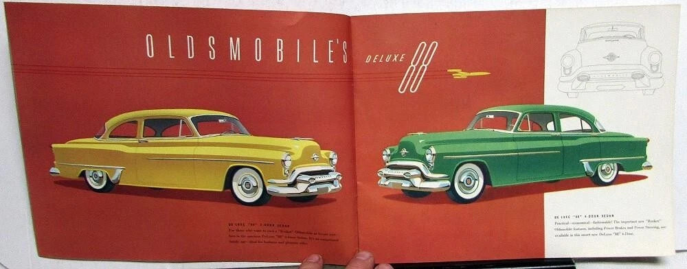 Color Sales Brochure for Oldsmobile Rocket 98 88 Super & Deluxe (1953)
