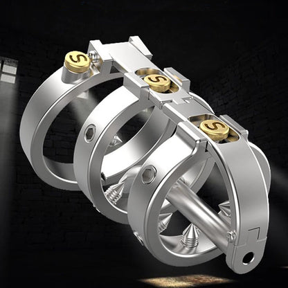 Metal Chastity Lock Cage Tube Stimulator for Male