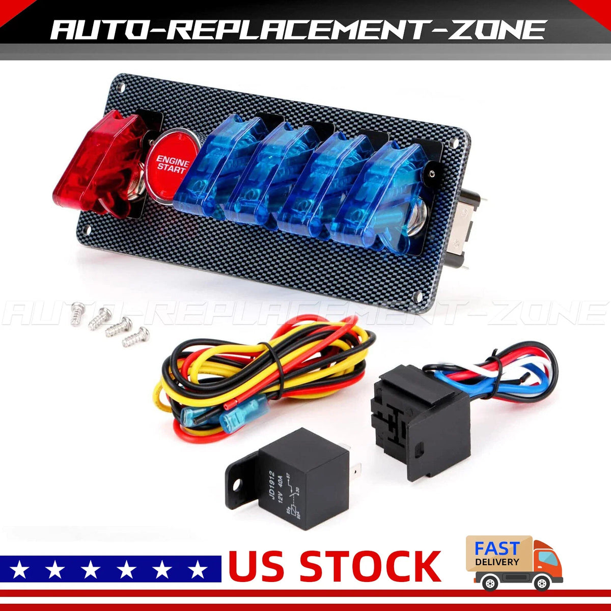 12V LED Ignition Switch Panel for Car Racing Applications