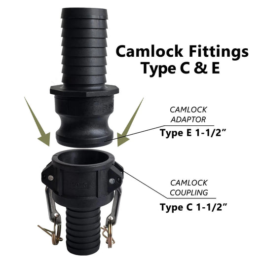 1-1/2 Inch Camlock Fittings Type C & E for Hose Connection