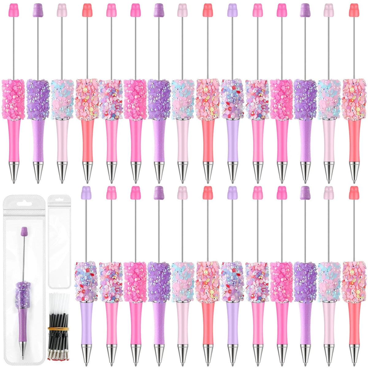 90-Piece DIY Beadable Pens Kit