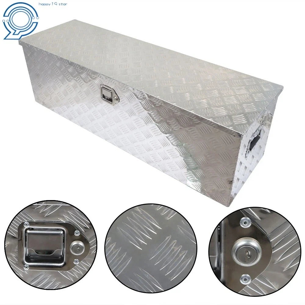 Flatbed Trailer Tool Box - Rectangular Aluminum 49" x 15" x 15