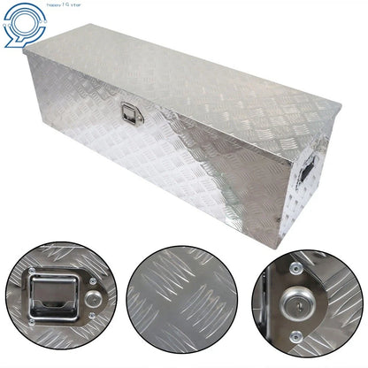 Flatbed Trailer Tool Box - Rectangular Aluminum 49" x 15" x 15