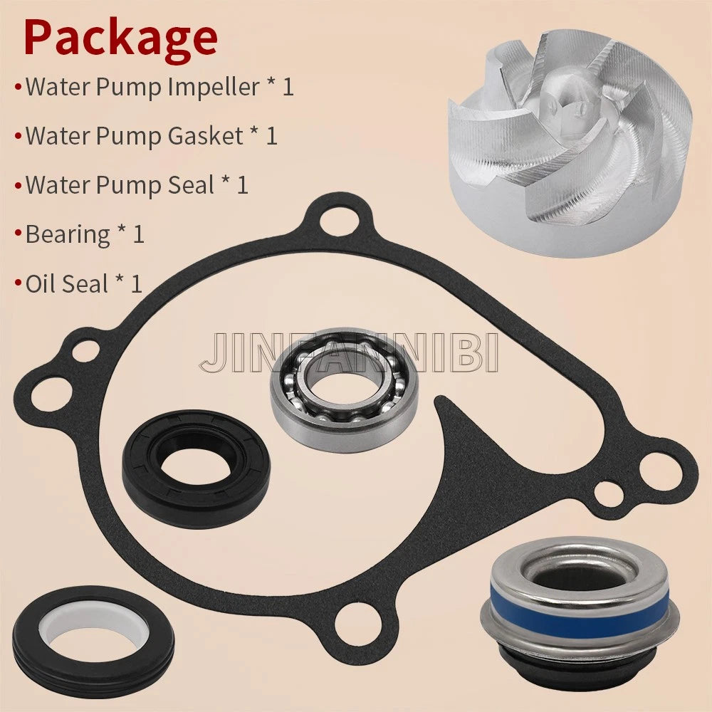 Water Pump Impeller Seal Gasket Kit for Kawasaki Teryx 750 (2008–2013) 59256-1069, 11060-1964, 49063-1002